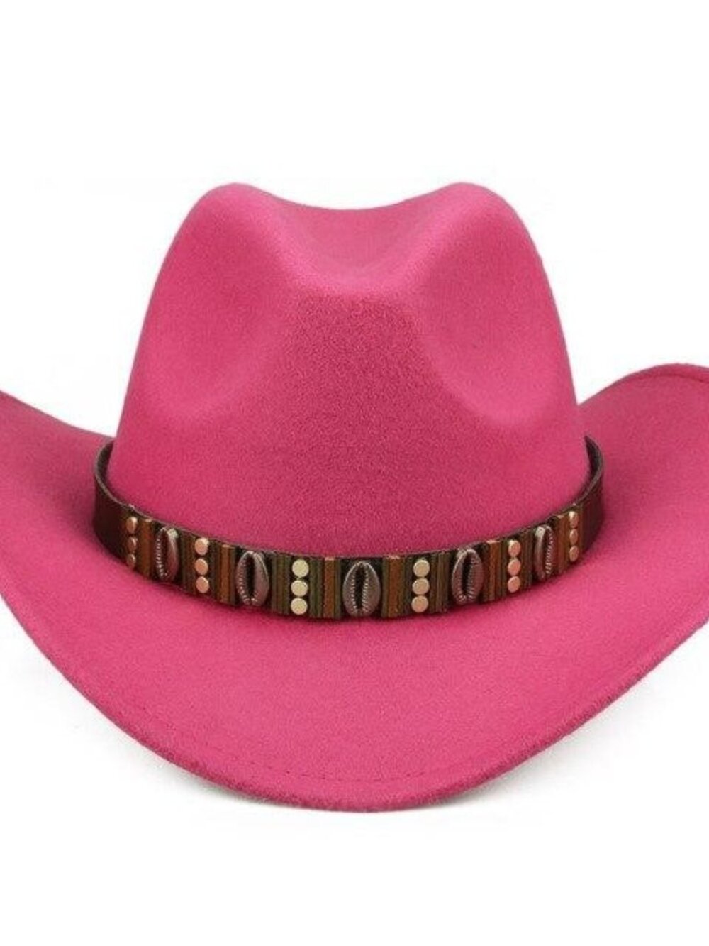 Hot Pink Western Cowboy Hat Wide Brim Ranch Rodeo Cowgirl Festival Boho Hat